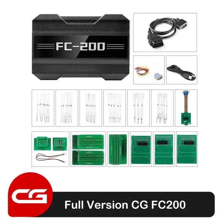 Programador de ECU CG FC200 com novo conjunto de adaptadores para motores 6HP e 8HP / MSV90 / N55 / N20 / B48 / B58