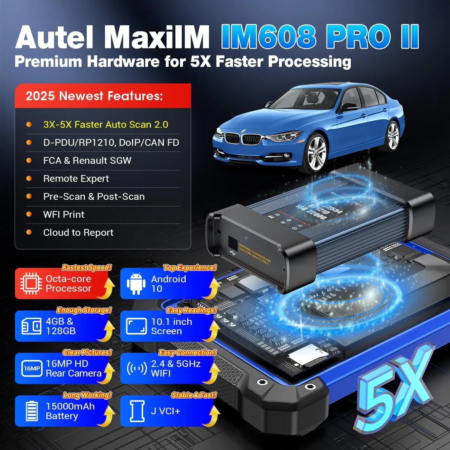 [Ship from EU/UK] 2026 Autel MaxiIM IM608 PRO II (Autel IM608 II) Full Kit with JVCI+ Plus IMKPA Accessories Get Free G-Box3 APB112